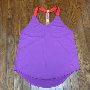 Nike Purple and Red Elastika Workout Tank Top